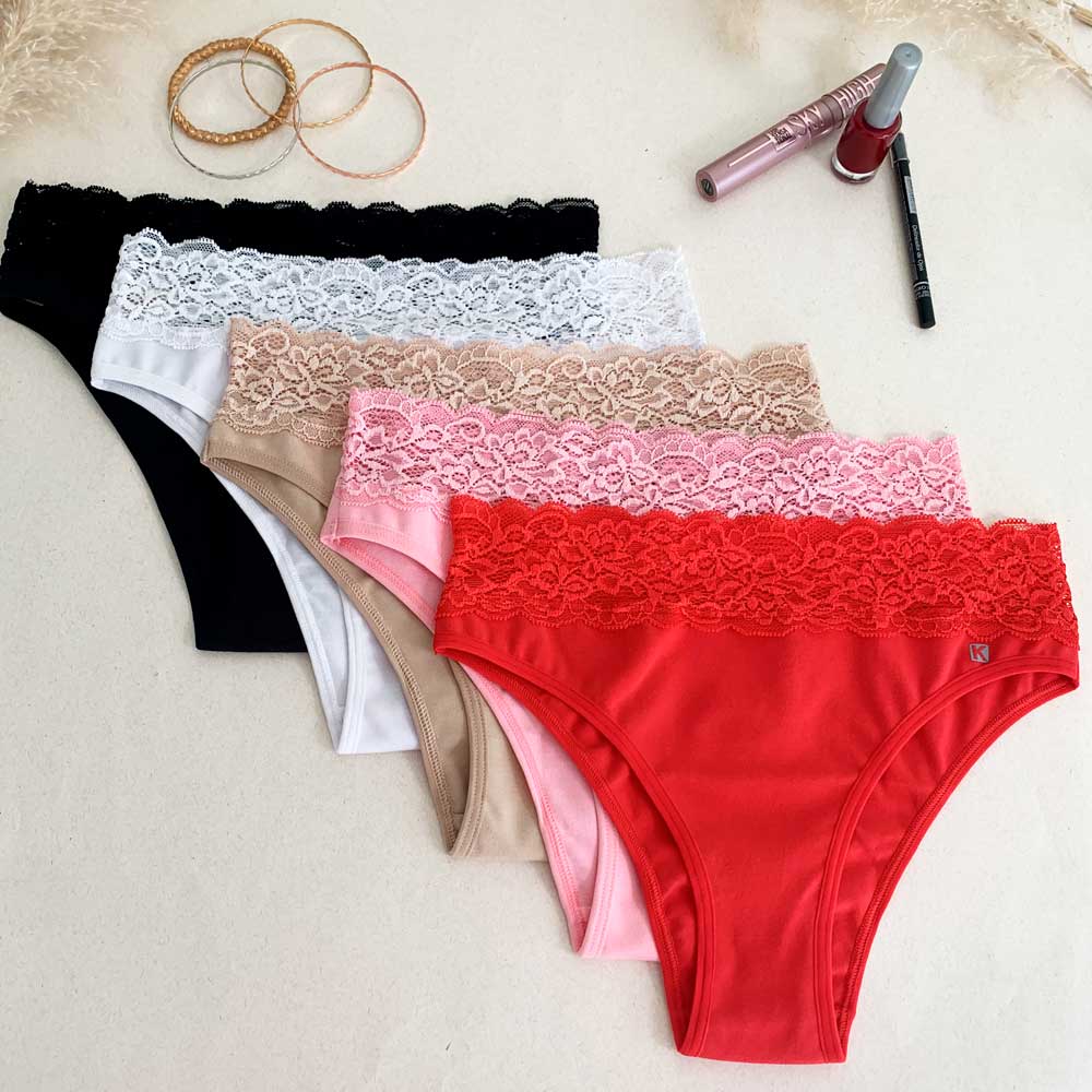 BIKINI DE LYCRA DE ALGODÓN CON RANDA