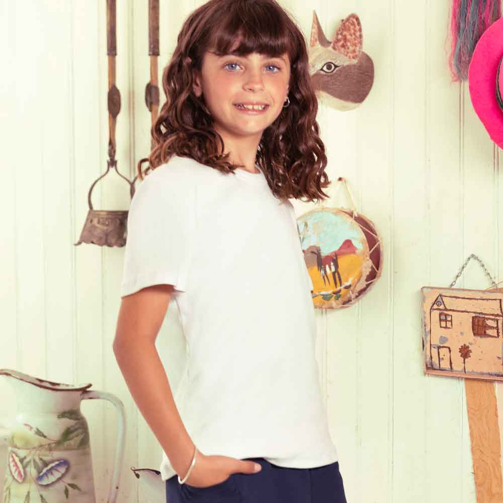REMERA BÁSICA DE VISCOSA CANALADA PARA TEENS