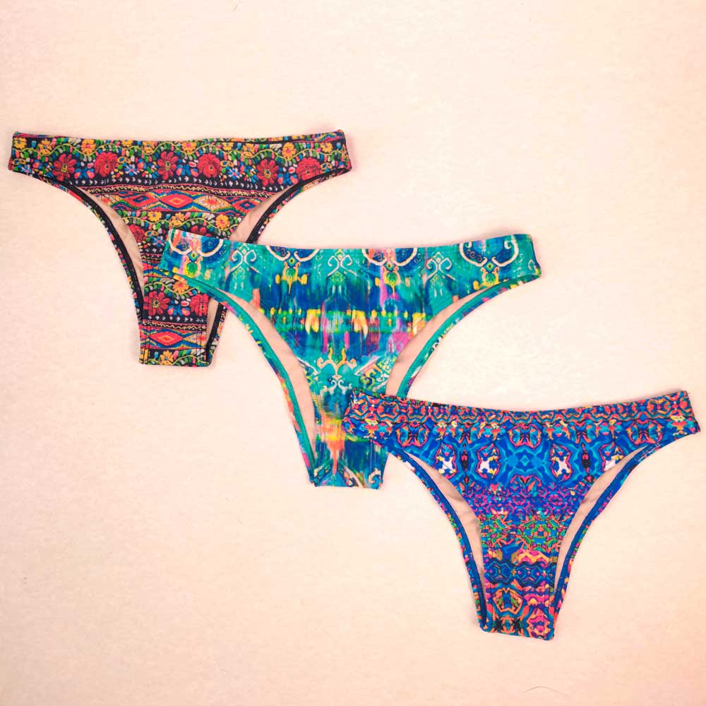 OUT BOMBACHA BÁSICA DE LYCRA ESTAMPADA